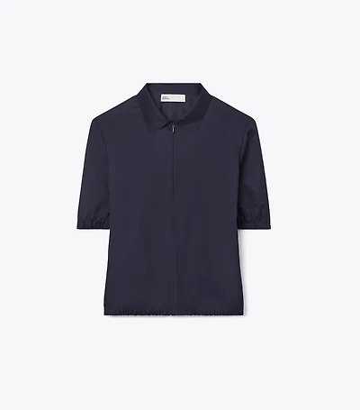 Nylon Taffeta Zip Polo