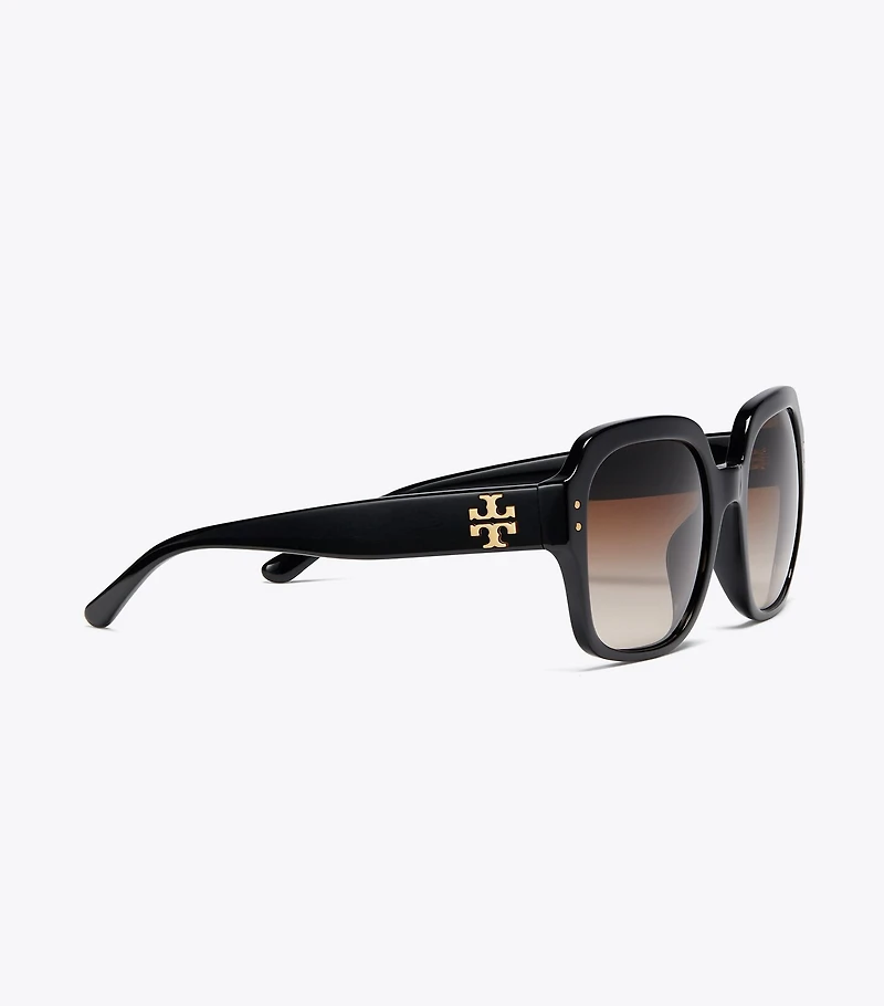 Oversized Square Logo Sunglasses