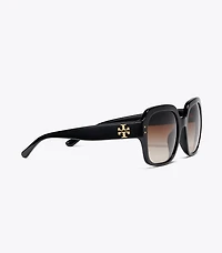 Oversized Square Logo Sunglasses