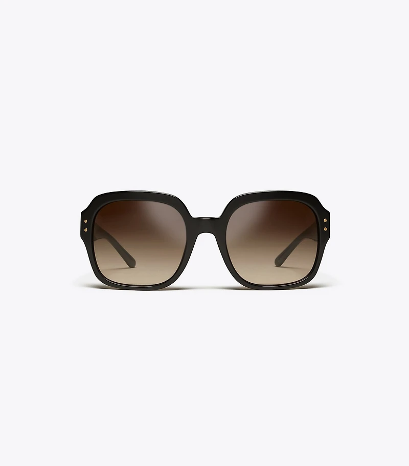 Oversized Square Logo Sunglasses
