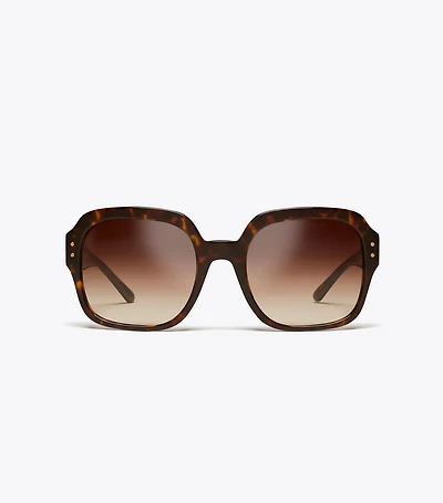 Oversized Square Logo Sunglasses