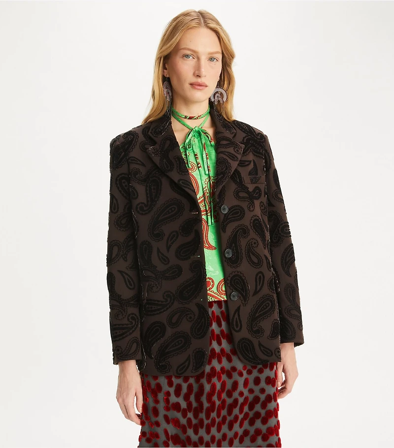 Paisley Wool Blazer