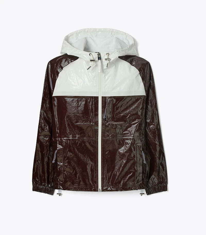 Patent Coated Cotton Anorak
