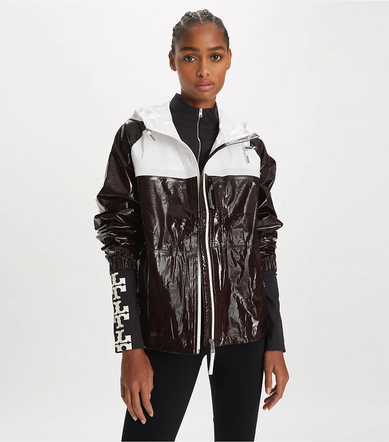 Patent Coated Cotton Anorak