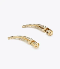 Pavé Logo Spike Front-Back Earring