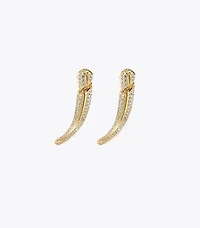 Pavé Logo Spike Front-Back Earring