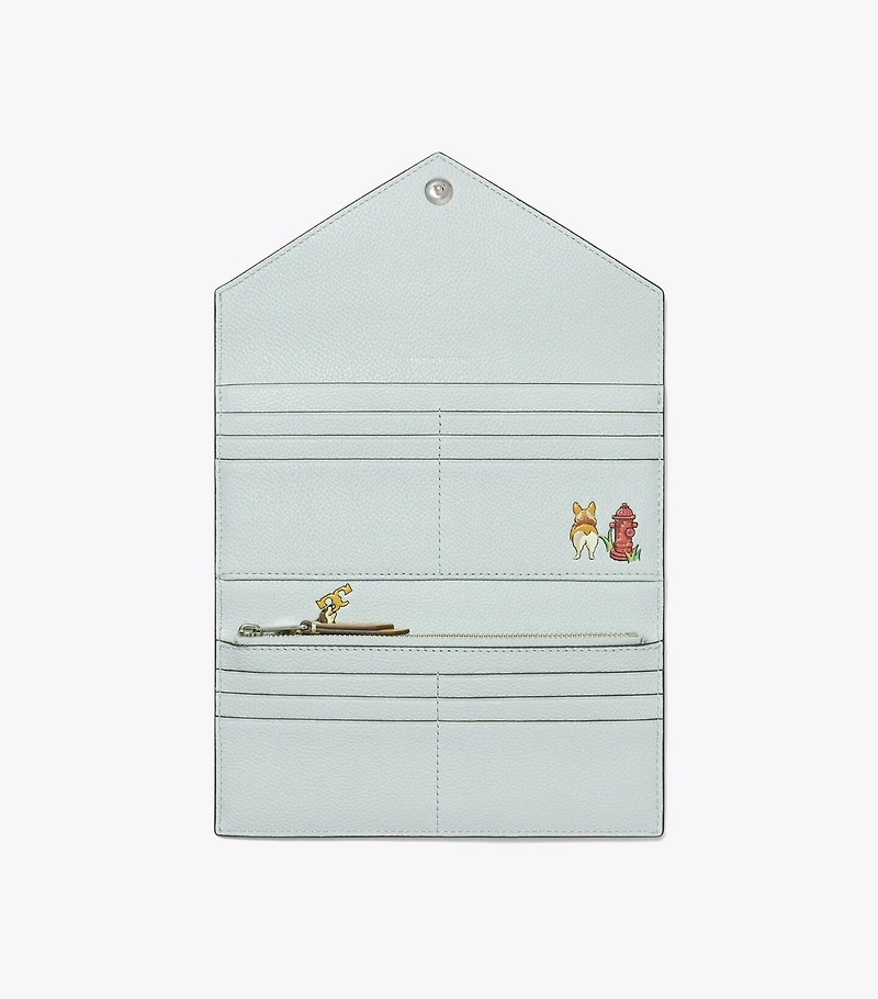 Pebbled Envelope Wallet