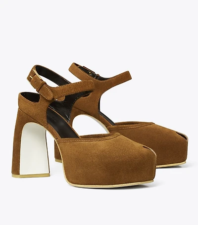 Peep-Toe Platform Sandal