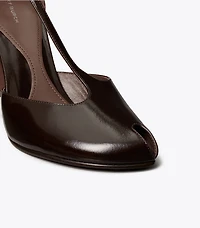 Peep-Toe T-Strap Heeled Sandal