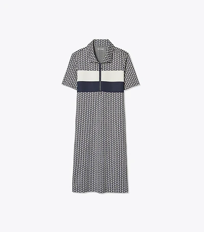 Performance Jacquard Color-Block Dress