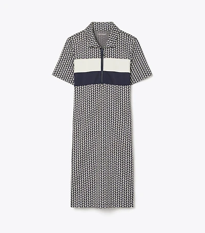 Performance Jacquard Color-Block Dress