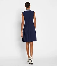 Performance Pleated Collar Golf Dress