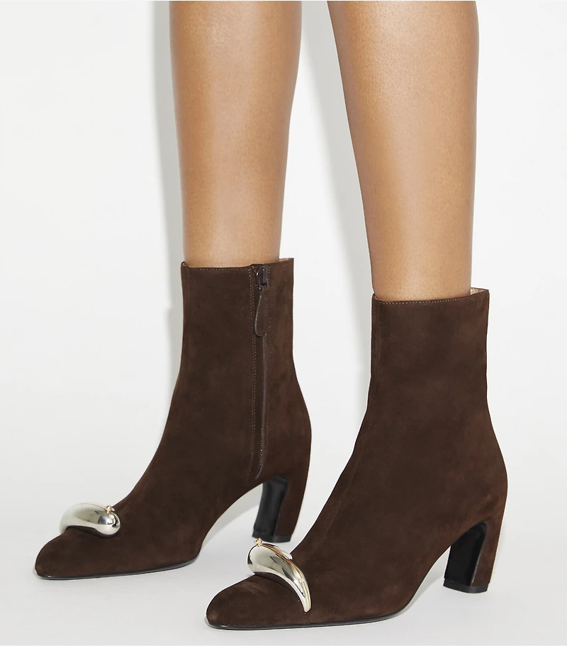 Pierced Heeled Ankle Boot