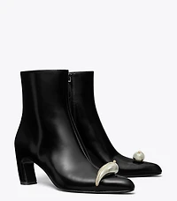 Pierced Heeled Ankle Boot
