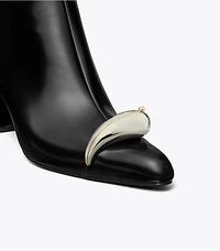 Pierced Heeled Ankle Boot