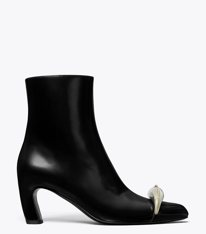 Pierced Heeled Ankle Boot