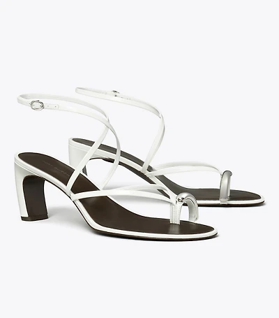Pierced Multi-Strap Heeled Sandal
