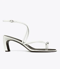 Pierced Multi-Strap Heeled Sandal