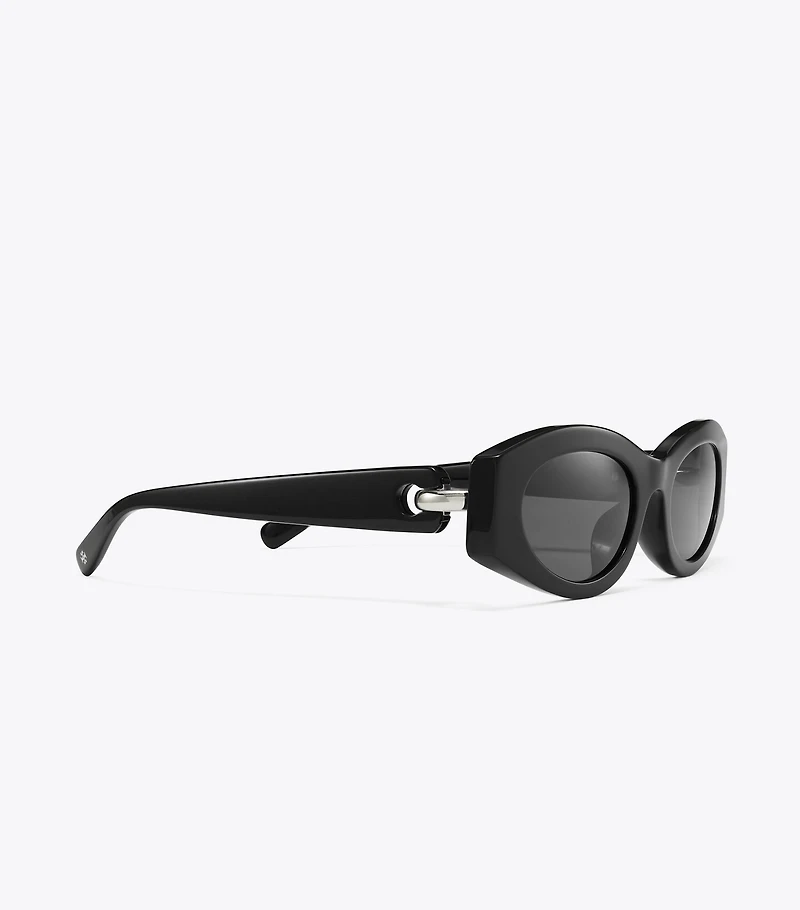 Pierced Oval Sunglasses