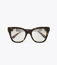 Pierced Oversized Cat-Eye Eyeglasses