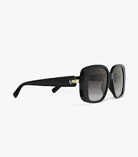Pierced Oversized Square Sunglasses