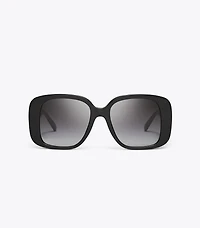 Pierced Oversized Square Sunglasses