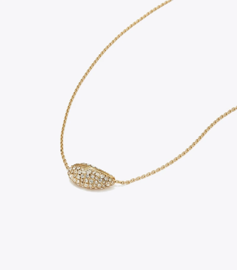 Pierced Pavé Pendant Necklace