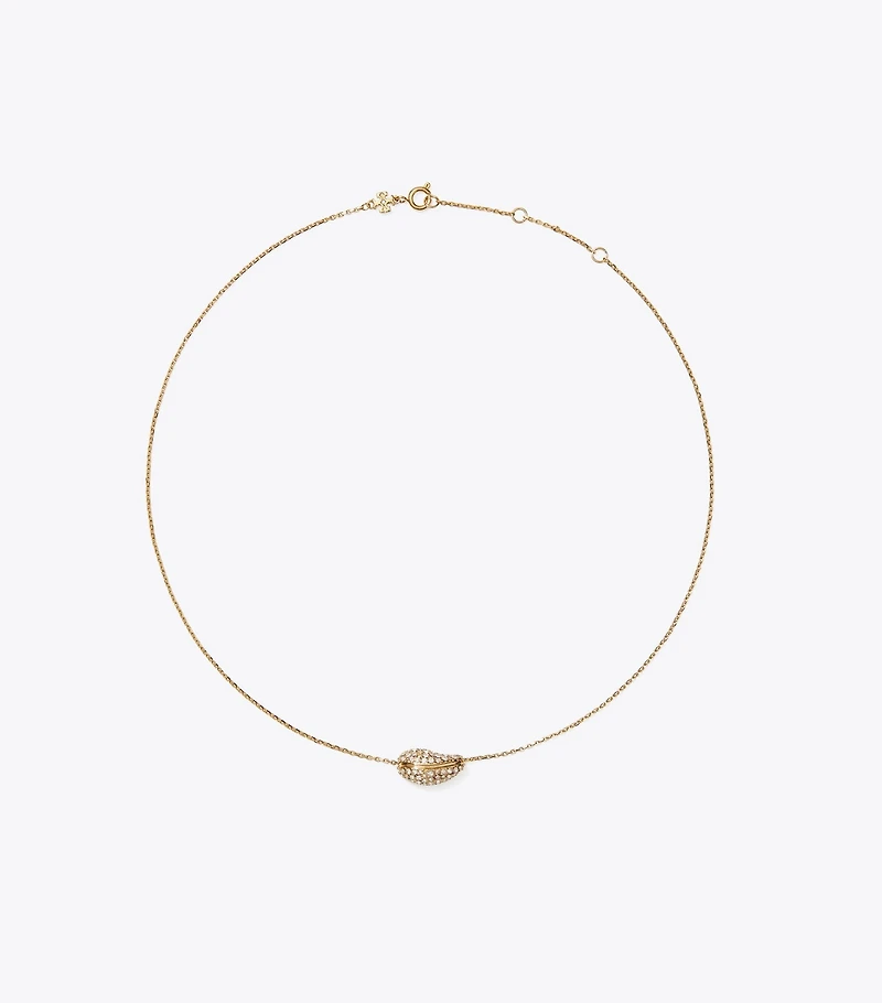 Pierced Pavé Pendant Necklace