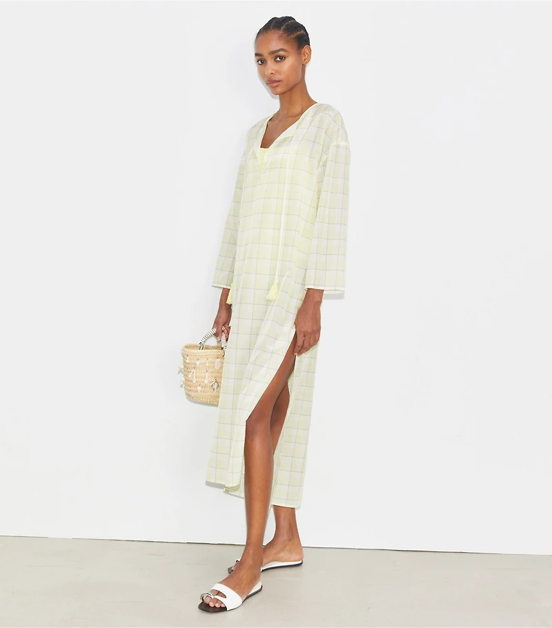 Plaid Cotton Caftan