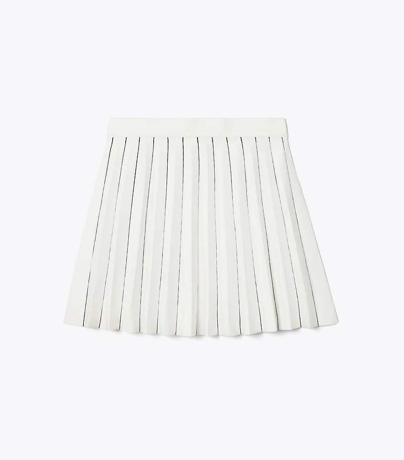 Pleated Tech Knit Skirt