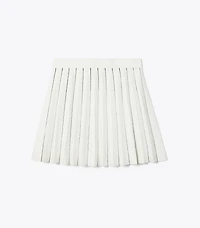 Pleated Tech Knit Skirt