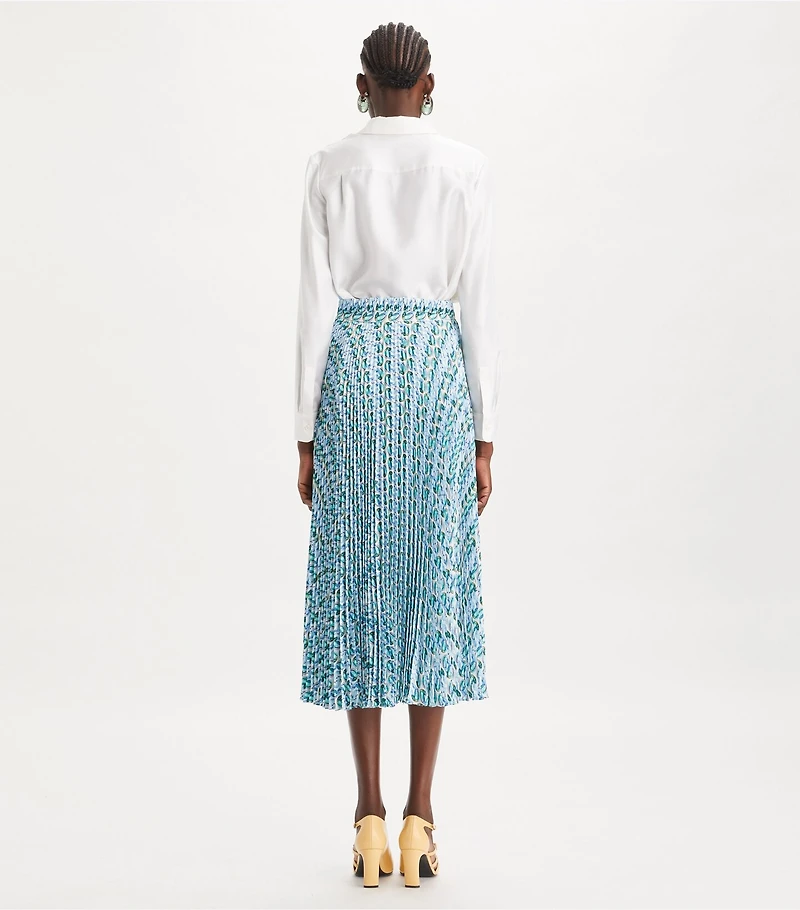 Pleated Viscose Skirt