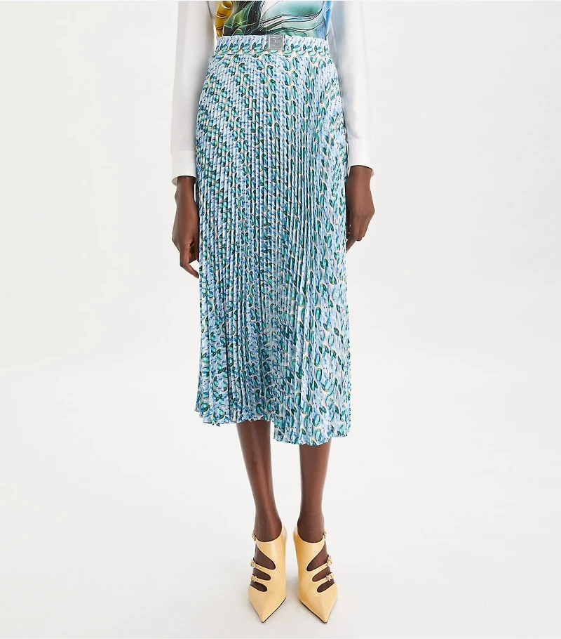 Pleated Viscose Skirt