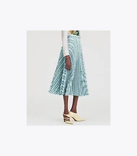 Pleated Viscose Skirt