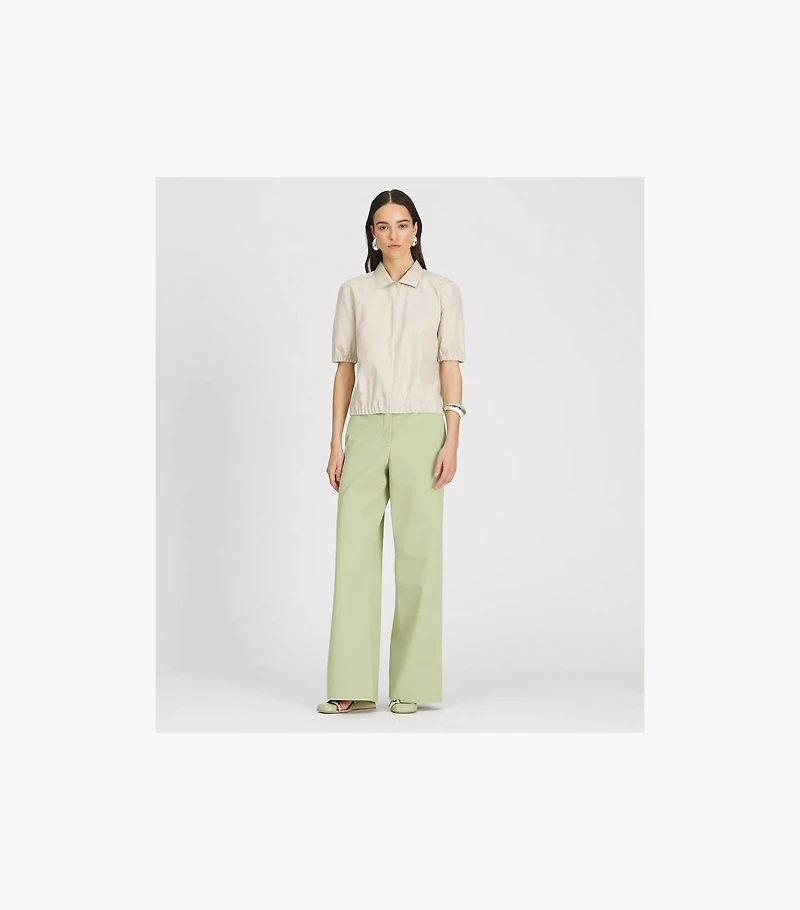 Poplin Zip Polo
