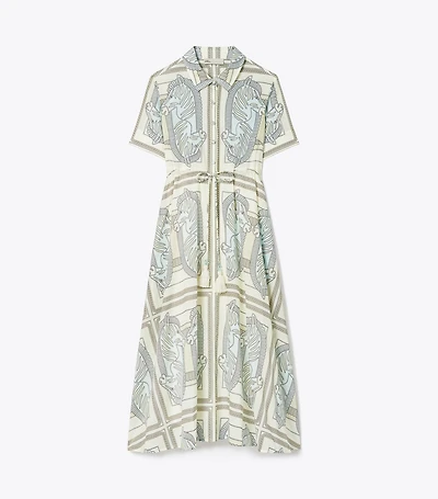 Printed Cotton Shirtdress