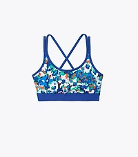 Printed Cross-Back Bra