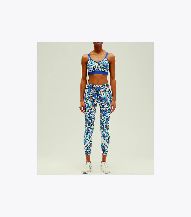 Printed Cross-Back Bra