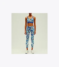 Printed Cross-Back Bra