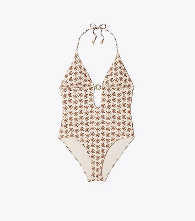 Printed Ring One-Piece Swimsuit