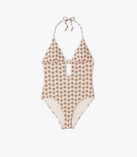Printed Ring One-Piece Swimsuit