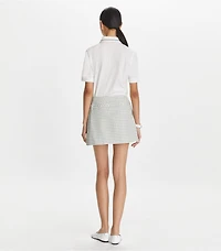 Printed Ruffle Twill Golf Skirt