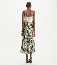 Printed Satin Skirt
