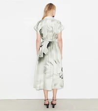 Printed Silk Twill Shirtdress