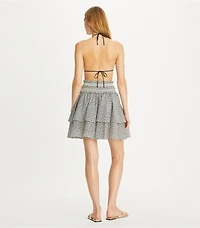 Printed Smocked Skirt