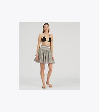 Printed Smocked Skirt