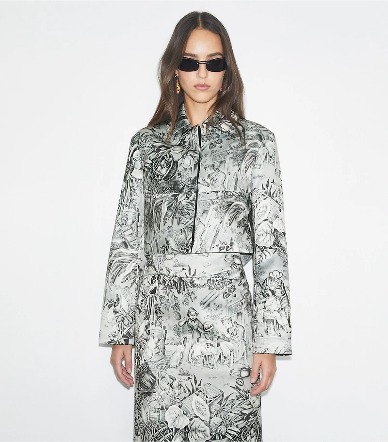 Printed Viscose Blazer