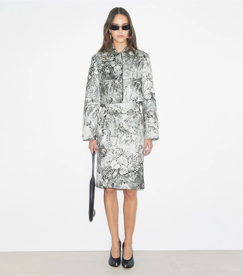 Printed Viscose Blazer