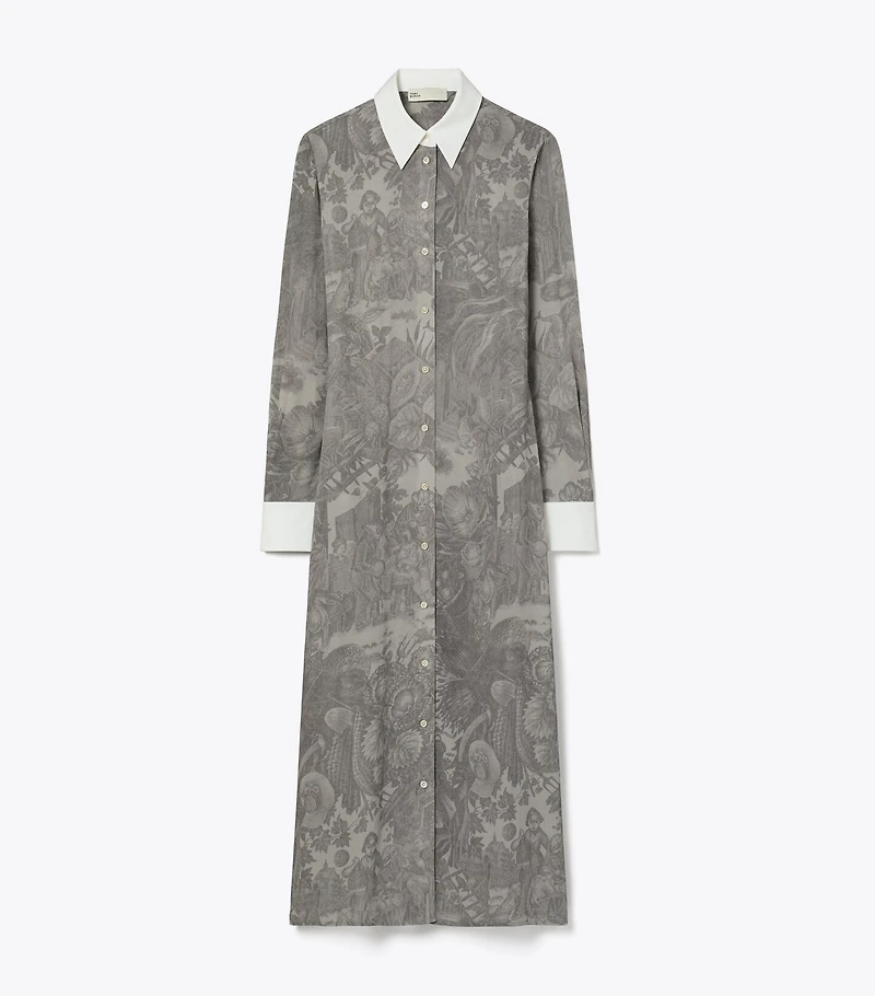 Printed Viscose Shirtdress