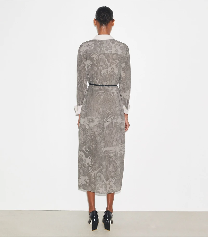 Printed Viscose Shirtdress